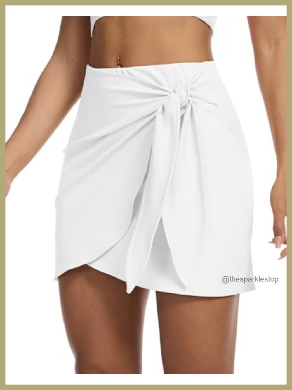 Wrap Skort for Women with Pockets and Tummy Control - Picture 1 of 6
